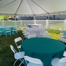 20x30 White Frame Tent With Tables and Chairs in Perry Hall, MD 2