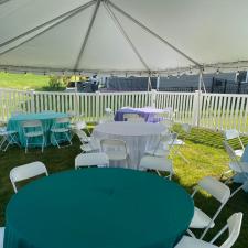20x30 White Frame Tent With Tables and Chairs in Perry Hall, MD 0
