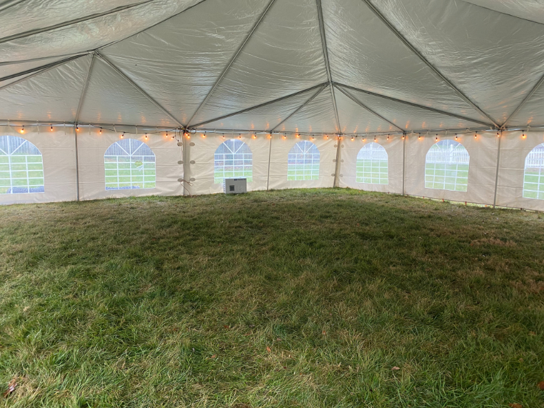 40x40 White Tent Rental for Paramount Plus in Severn, MD