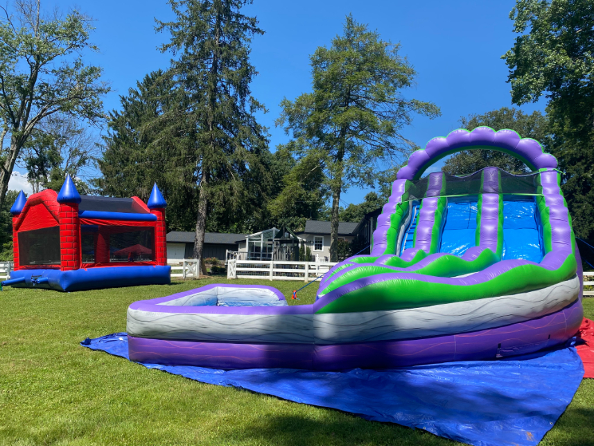19ft Water Slide and Brick Bounce House Rental in Phoenix, MD