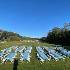 Large-Bounce-House-with-Slide-and-Tables-and-Chairs-in-Perry-Hall-Maryland 0