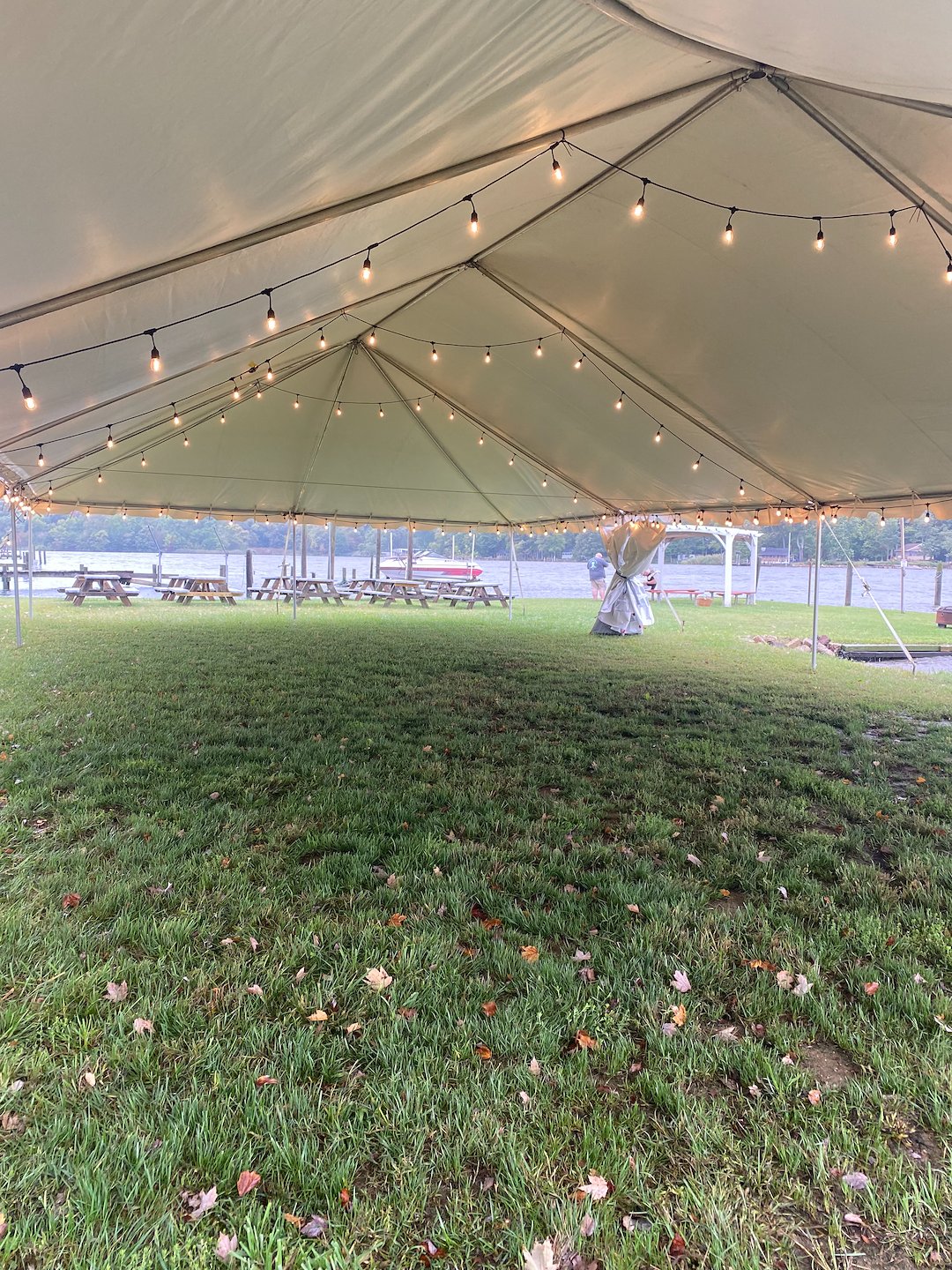 Large Tent with Beautiful Lighting for an Event in Essex, Maryland