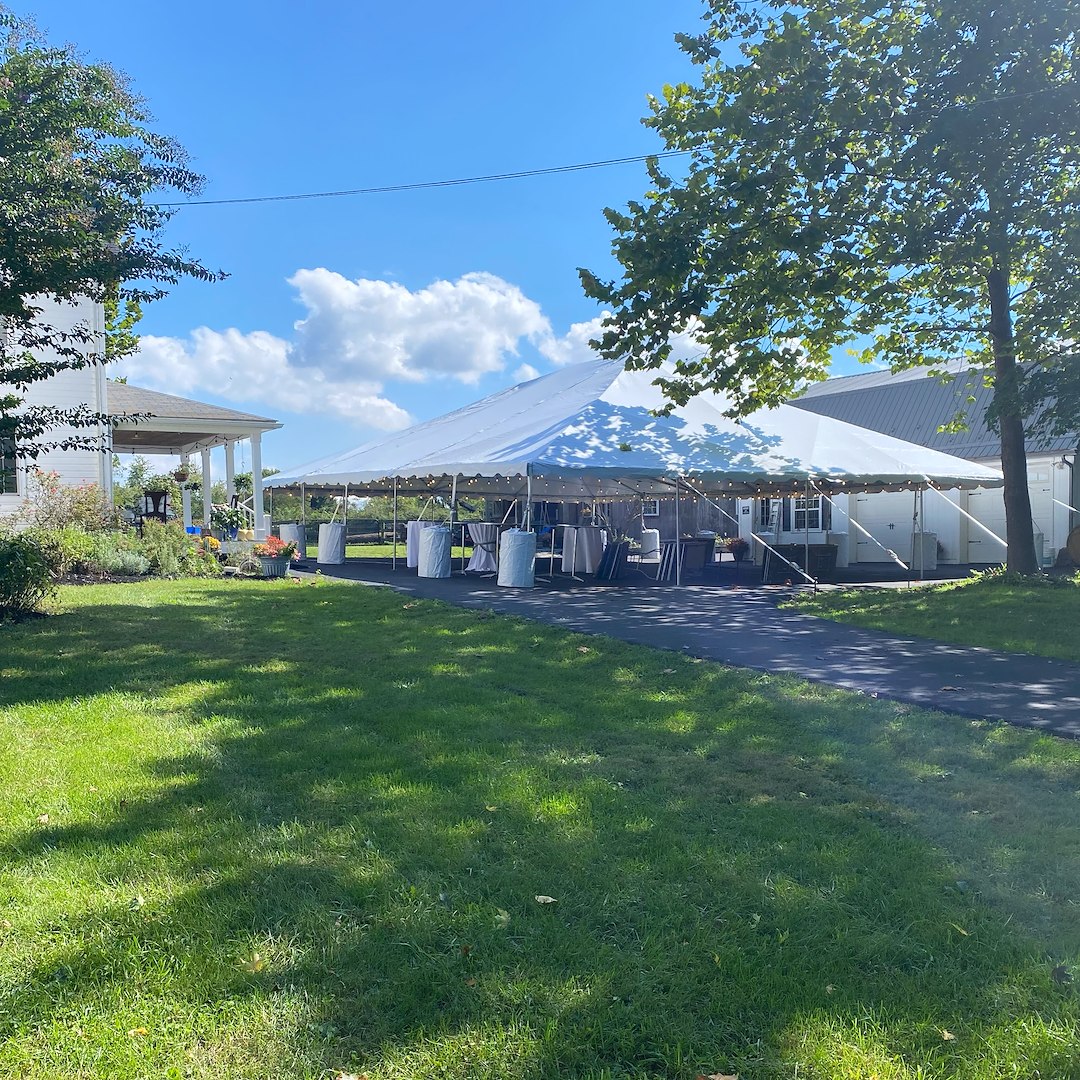 Large Wedding Reception Tent for Backyard Wedding in Fallston, Maryland