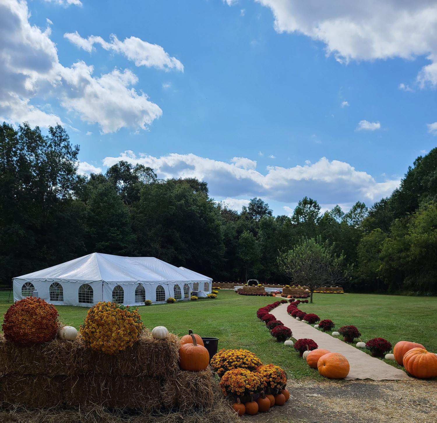 Stunning Fall Wedding Tent for Farm Themed Wedding in Harford County, Maryland